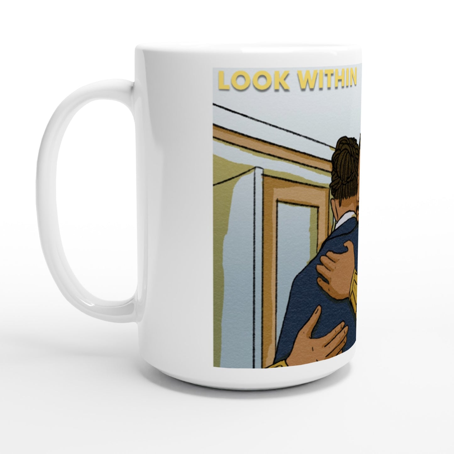 Look Within White 15oz Ceramic Mug