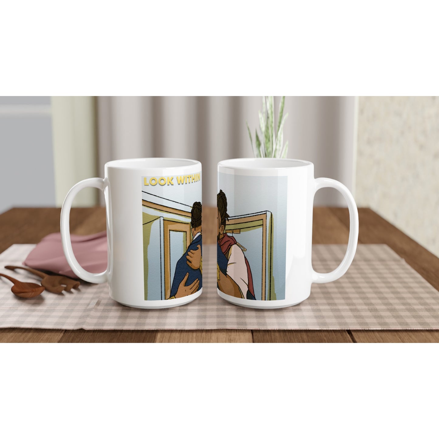 Look Within White 15oz Ceramic Mug